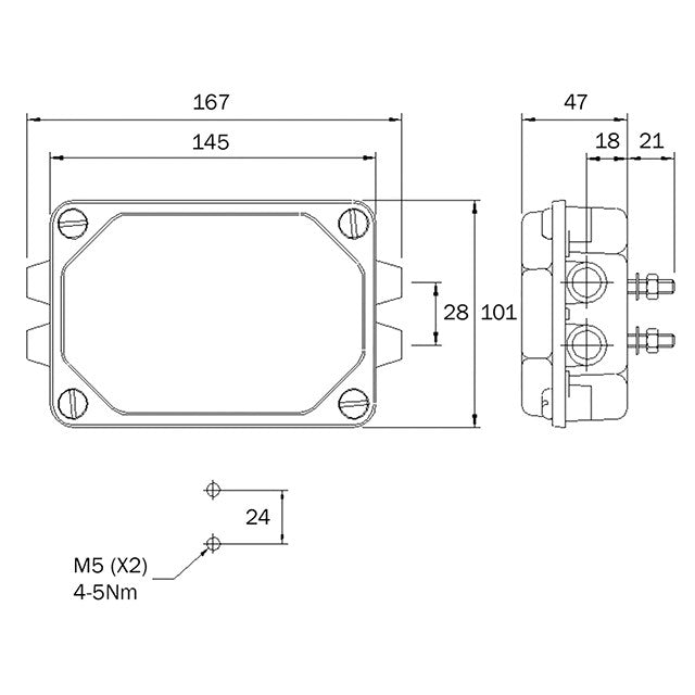 Truck-Lite M111 Junction Box C/W 8 Way Terminal 111/01/01