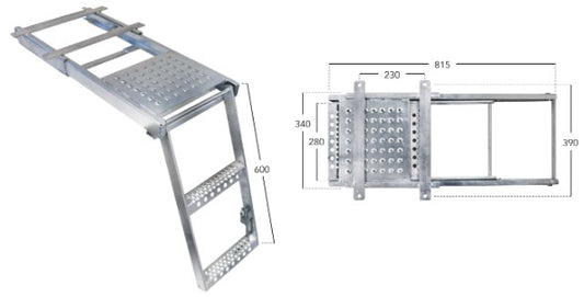 2 Rung Pull-Out Access Step Ladder (C/W Platform)