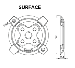 Labcraft Megalux LED Light 10-32V (Surface Mount) PD1_4-3 MV