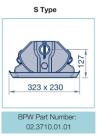 BPW Compensating Landing Leg Foot 02.3710.01.02