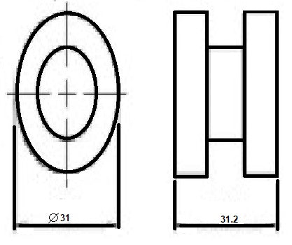 Curtain Bobbin/Roller Solid