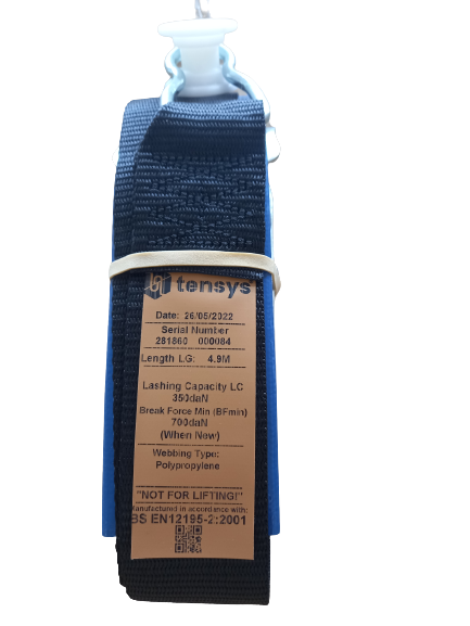 Internal Cargo/ Load Strap 4.9m (C/W Roller & Wear Sleeve)