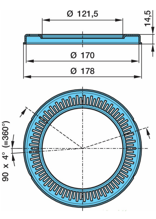 BPW ABS Exciter Ring 90 Tooth 03.310.08.57.0