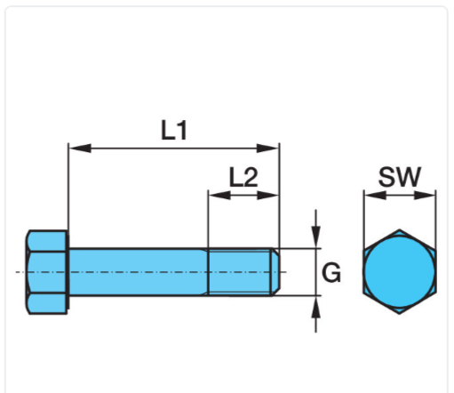 BPW Hexagon Screw M24 X 240 03.340.14.19.0