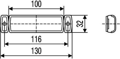 Hella White LED Front Marker Light 2PG 008 645-967