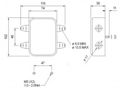 Truck-Lite M108 Junction Box 108/01/00