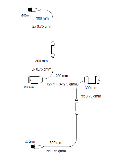 Aspoeck Connection Loom LH & RH Inc Flashing Units 75-0331-007