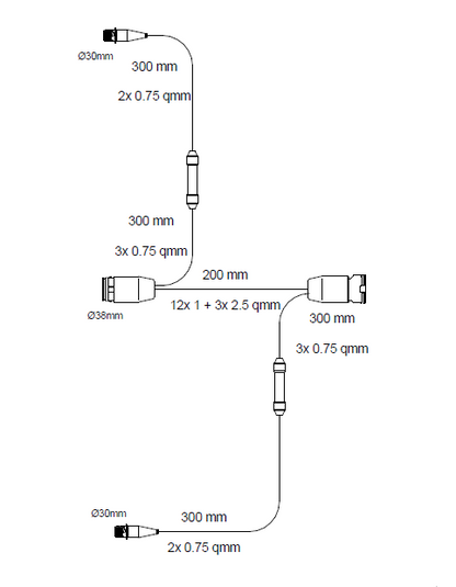 Aspoeck Connection Loom LH & RH Inc Flashing Units 75-0331-007