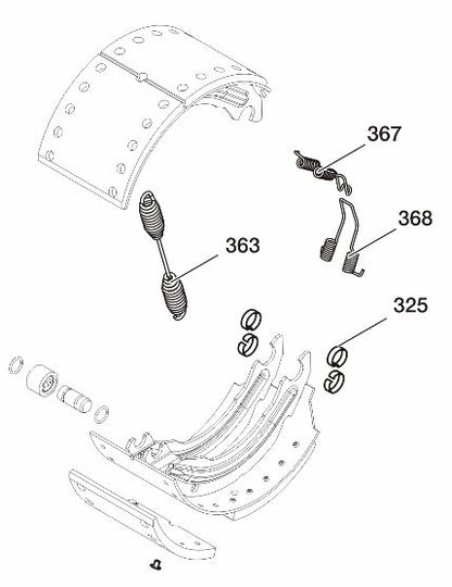 BPW Brake Shoe Spring Repair Kit 09.801.06.79.0
