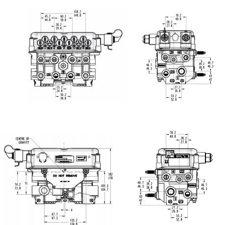 Haldex Eb+3 ECU, GEN3 EBS With 2 Modulators 950823IC